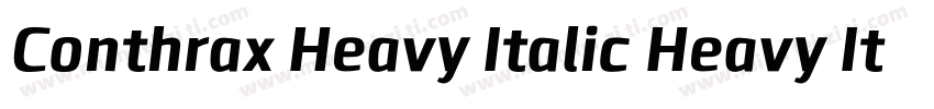Conthrax Heavy Italic Heavy Italic字体转换